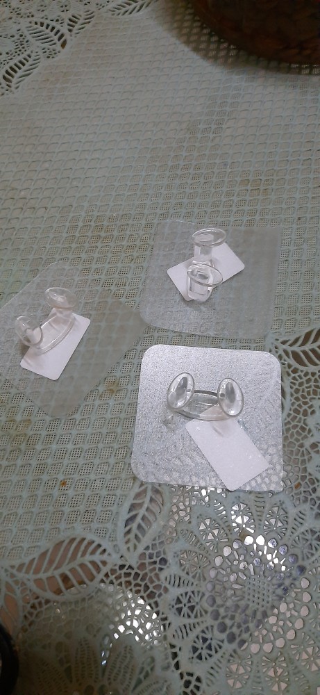 (pro) Gantungan Kait Holder Kabel Listrik Warna Transparan Dengan Perekat