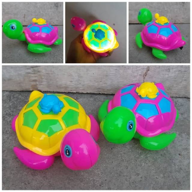 Mainan Kura Kura Balap Lampu Edukasi - Hewan Turtle Edukatif Anak