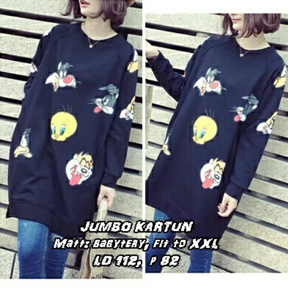 Jual Lq Jumbo Kartun Switer Wanita Xxl Bagus Lucu Imut Murah Cantik