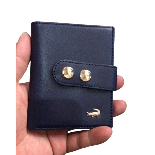 Dompet kartu 20 slot Model kancing dua kulit super sintetis