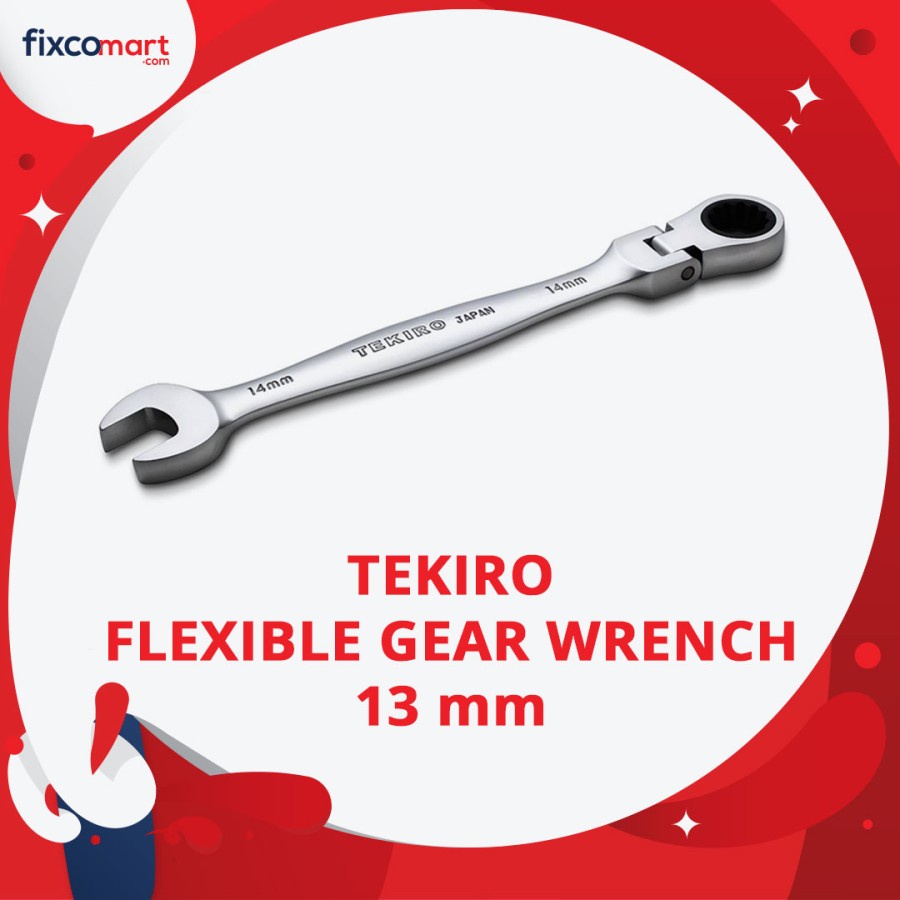 Tekiro Kunci Ring Pas Ratchet Flexsibel 13 mm
