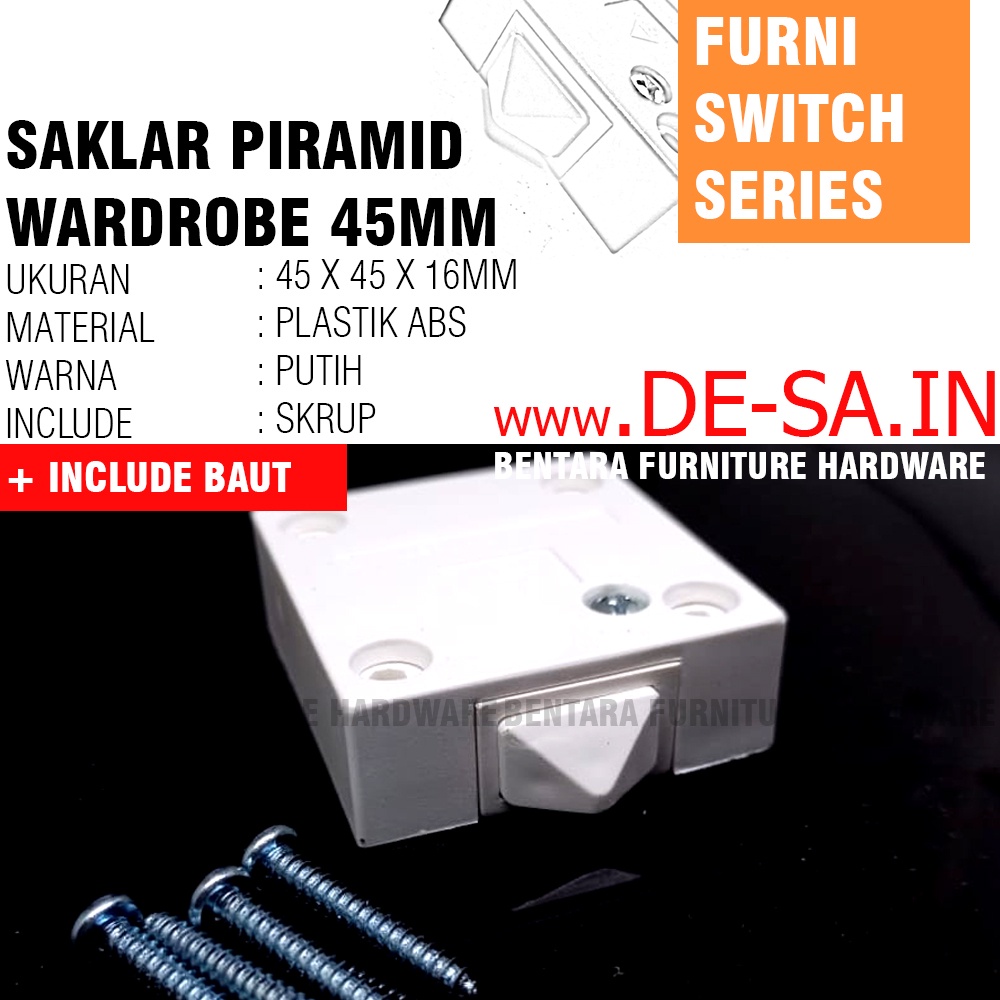 Saklar Piramid 202 Lampu Pintu Lemari Geser (Wardrobe Switch)