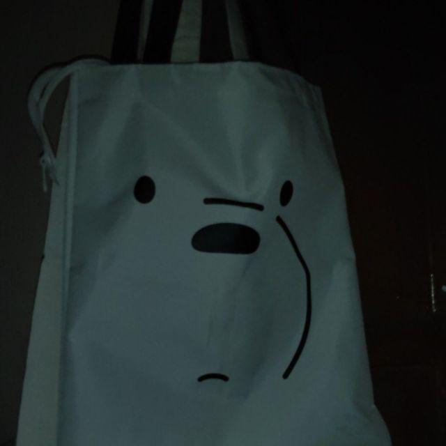 Ice Bear Face We Bare Bears Tote Bag Miniso We Bare 