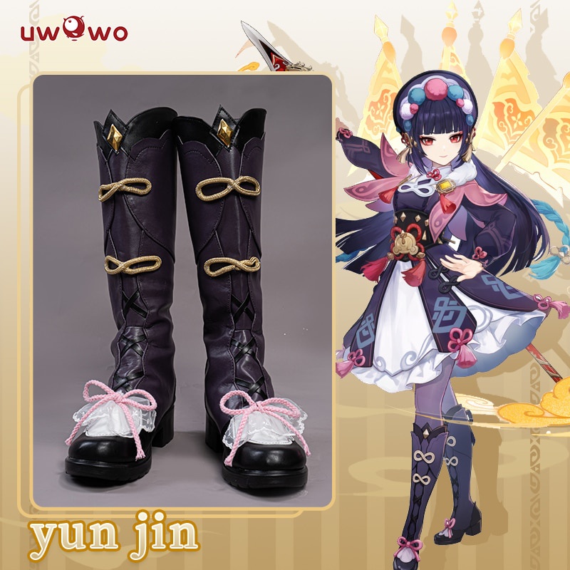 PREORDER UWOWO Game Genshin Impact Yun Jin Cosplay Shoes Yunjin Footwear Boots Liyue Geo