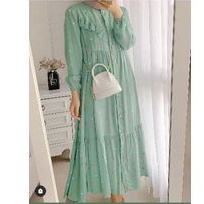 Pola Produksi Gamis midi dress 021 - Pola Baju - Sewing Pattern