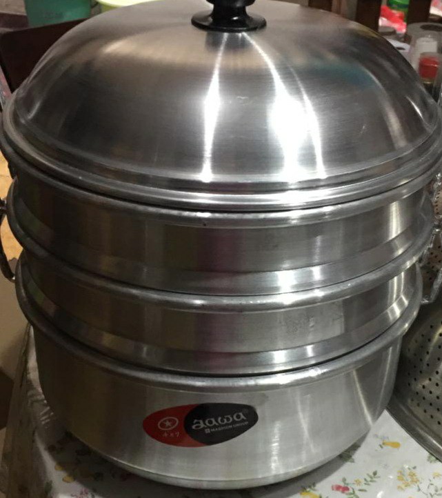 Panci Kukusan Steamer Klakat Bulat Jawa Serbaguna Susun 3 33 36 40 Cm Langseng Alumunium Maspion