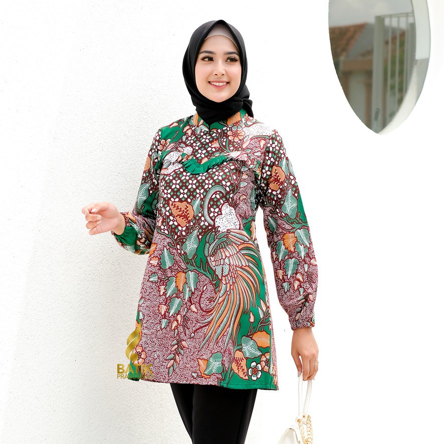 ATASAN BATIK  WANITA BATIK BLOUSE MERAK INDAH ATASAN BATIK WANITA BATIK PRABUSENO BATIK ORI BATIK OK