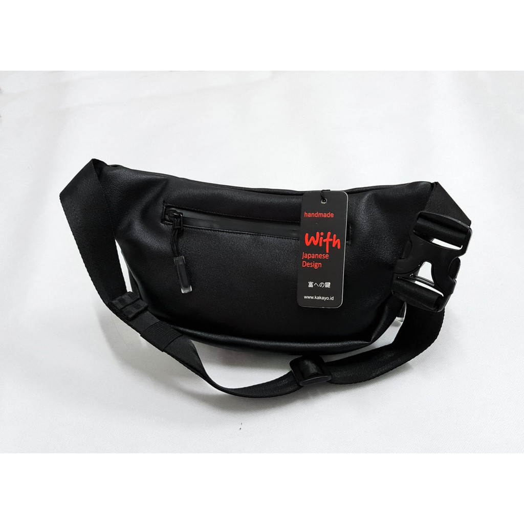 Kakayo/Tas Selempang Pria/Waist Bag Premium/Kulit Industri/Waterproof