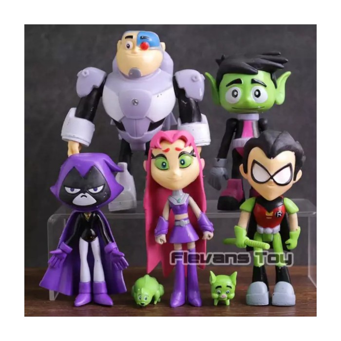 Teen Titans Figure set Mainan  Hiasan Kue murah Berkualitas
