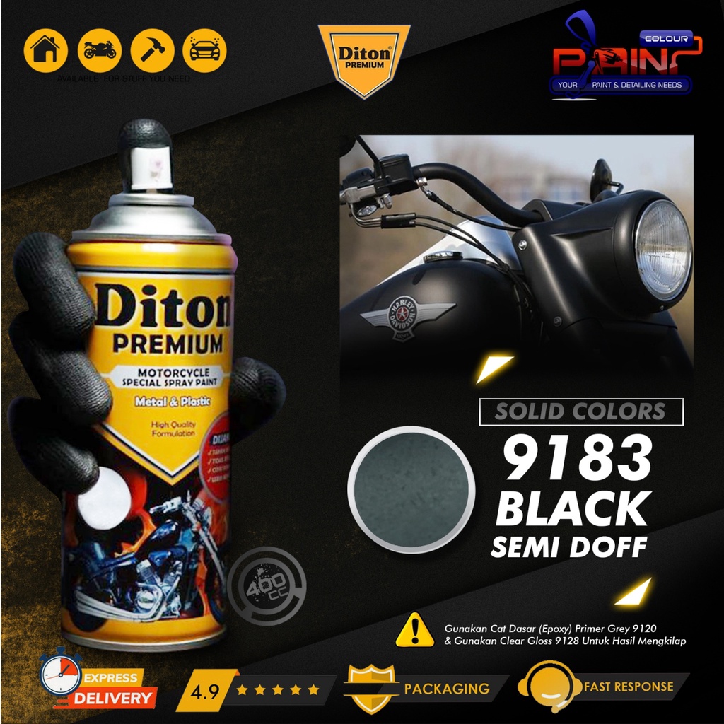 Diton PREMIUM 9183 Black Semi Doff Cat Semprot