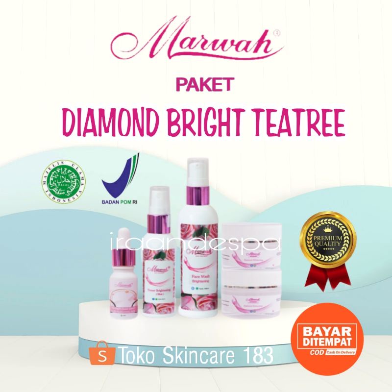 Marwah Skin Care Paket Bright Teatree (Free Pouch)