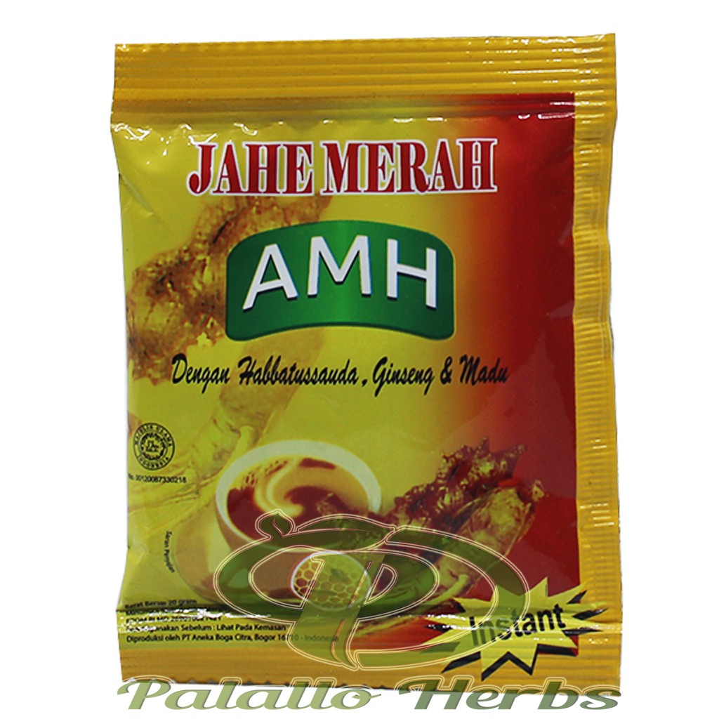 BPOM Instan Jahe Merah AMH ORIGINAL ( + Habbatussauda, ginseng dan madu ) Sachet