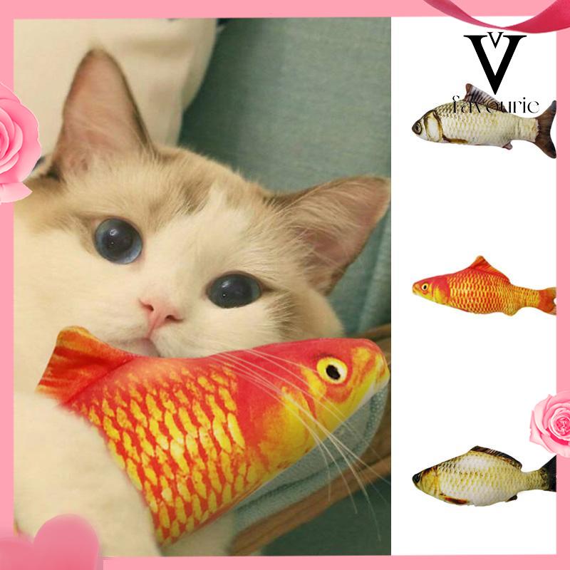 [COD]Perlengkapan Hewan Peliharaan Mewah Catnip Ikan Kucing Lucu Simulasi Ikan Mas Crucian Mainan Kucing Lembut-FA