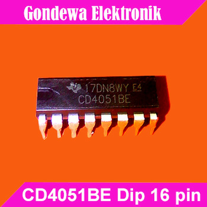 CD4051BE CD4051 4051 8-Channel CMOS Analog Multiplexer