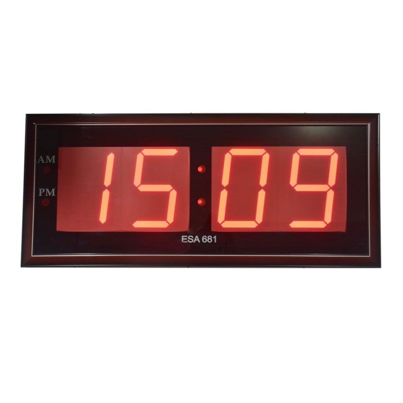 Jam Dinding Digital LED Ukuran Besar Jumbo 91cm LED Wall Clock ES681