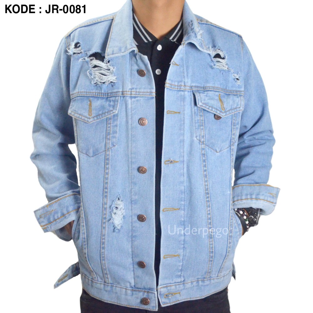 5700 Model Jaket Levis Sobek Terbaru