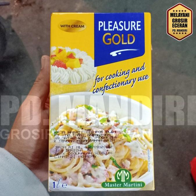 

(BISA COD) PLEASURE GOLD COOKING CREAM 1 L / KRIM MASAK