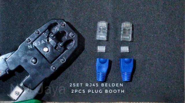 Belden Kabel Lan 20 meter UTP Cat6 siap pakai sudah dicrimping rj45 Belden 7814A Abu abu