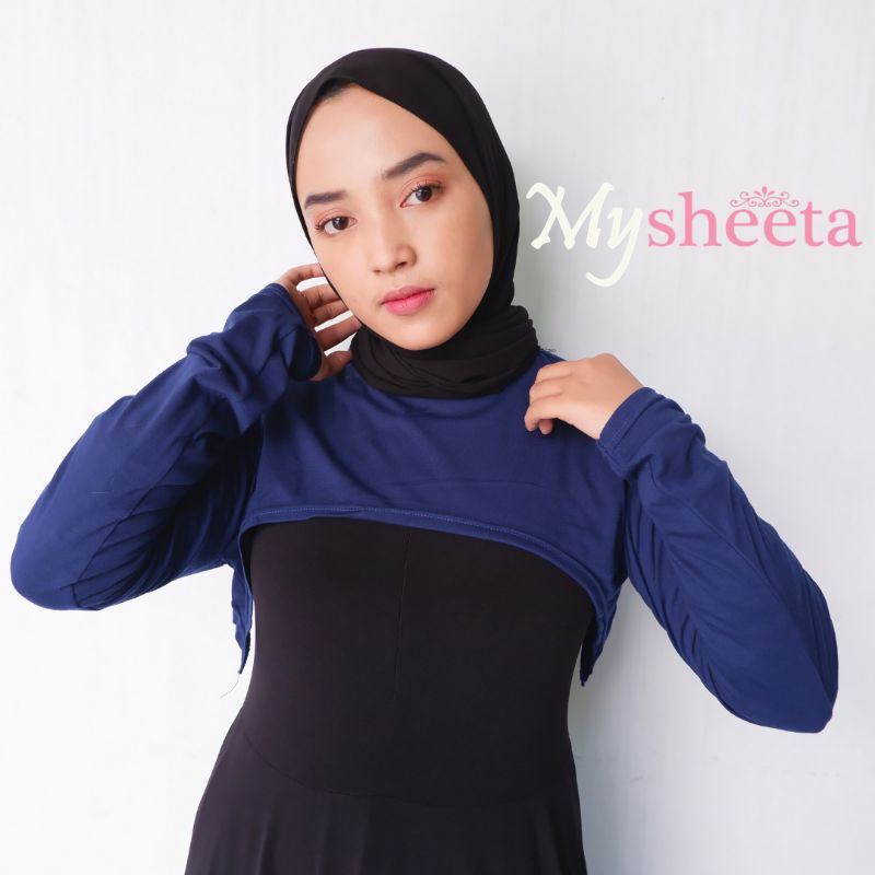 manset crop premium• manset sambung lengan bolero • manset kaos •-Navy