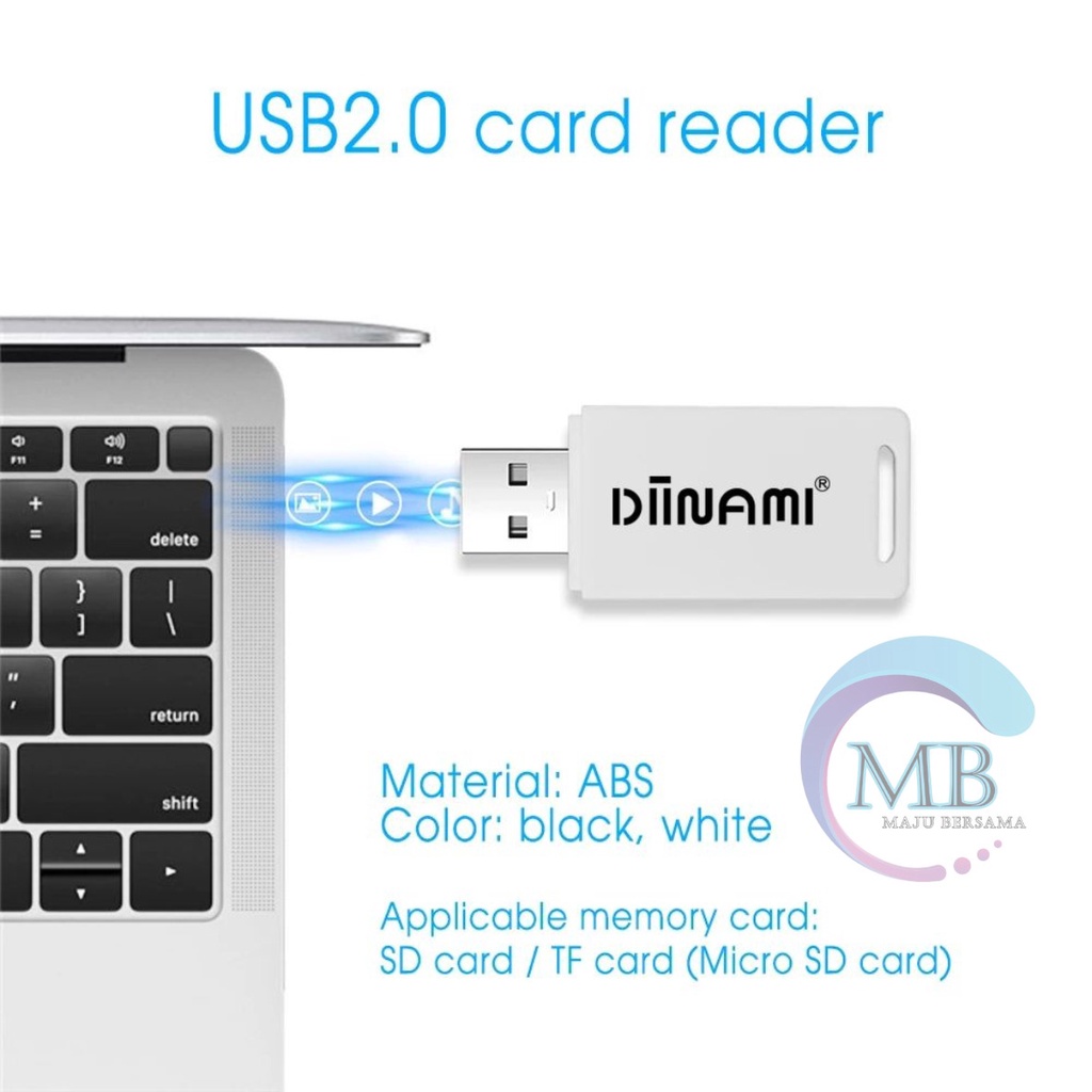 Card reader DIINAMI sd card &amp; Micro sd card high speed fast translit data usb 2.0 all in one for smartphone &amp; tablets MB2613