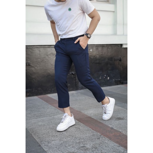 Mubeng - Celana  Ankle Slimfit Navy