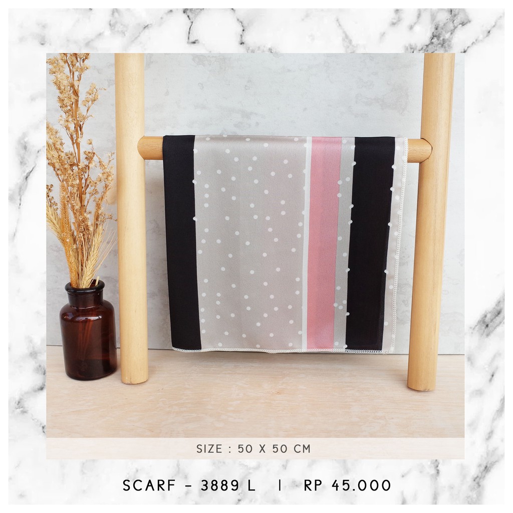 NECK SCARF / SYAL KOREA / SCARF PATTERN (SIZE 50 X 50 CM) - 3889 / 4067-3889 L