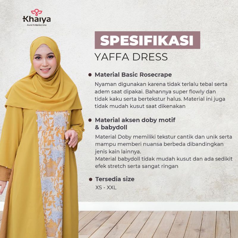 (Close PO) Yaffa Dress by khaiya/Gamis terbaru 2022
