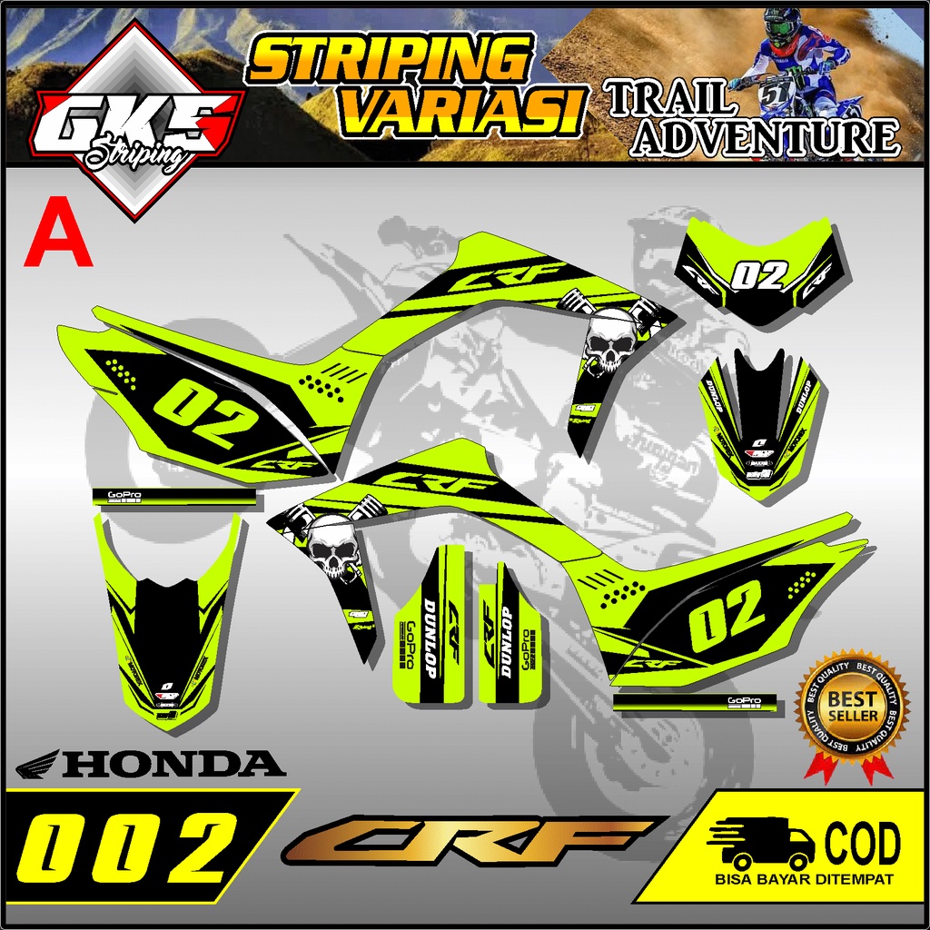[TERLARIS] Striping CRF 150L Sticker Striping Stiker Lis Variasi Semifull CRF 150L Code GKS-02 Desai