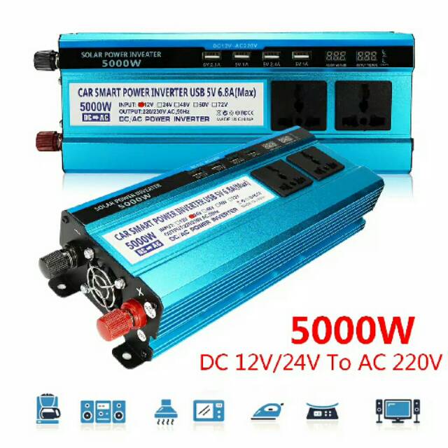 Power inverter 5000watt 12-24v DC to 220v AC 5000w