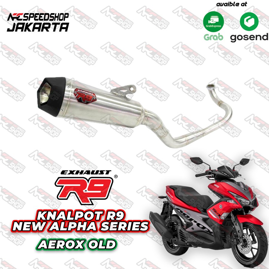 Knalpot R9 New Alpha Series Aerox 155 Fullsystem