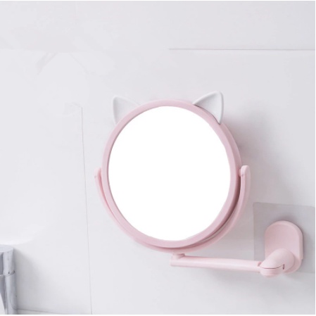 SH3 Cermin Kaca Gantung Tempel Dinding Motif Telinga Kucing Lucu / Wall Ear Cat Mirror