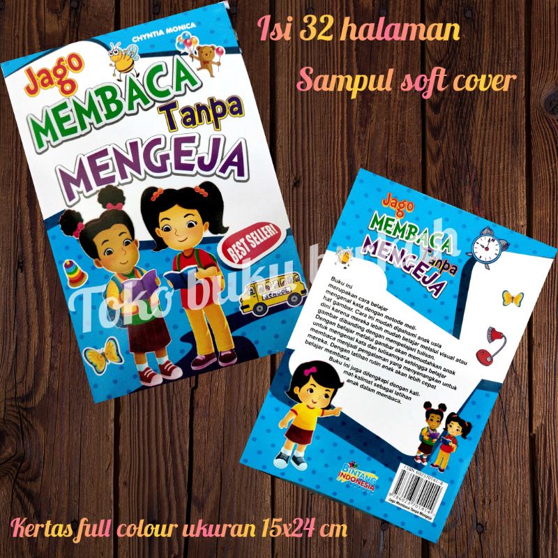 buku jago membaca tanpa mengeja, 32 halaman (15×24cm)