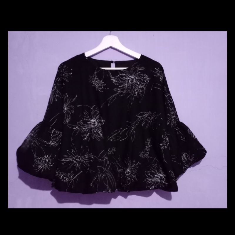 blouse vintage black korean style