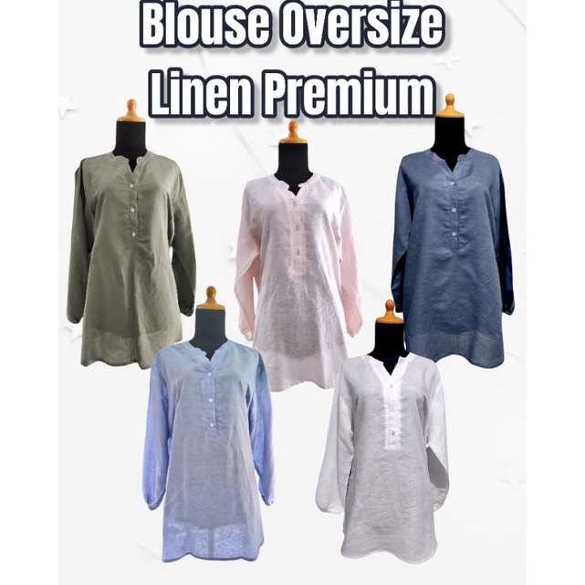 BLOUSE LINEN OVERSIZE