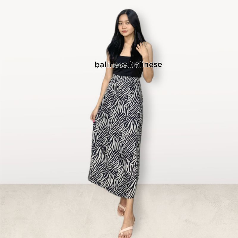 Rok Skirt Panjang Motif Zebra Rayon