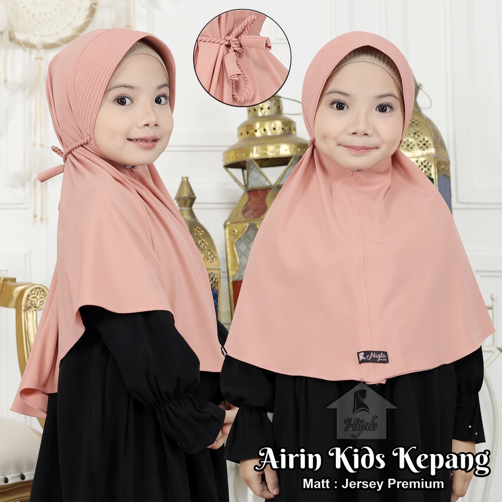 Kerudung Instan Anak Tali Kepang Airin Kids Kepang Jilbab Instan Jersey Airis Hijab Bergo Anak Rumah