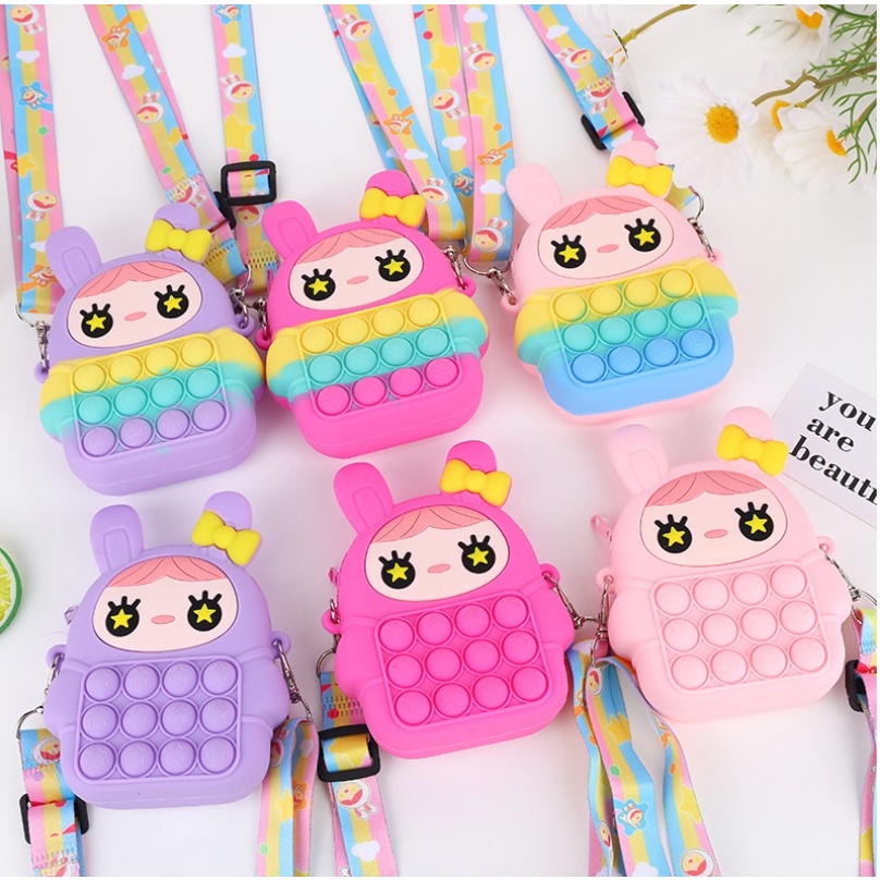 Pony Bag Sling Bag Pop It Tas Pop It Selempang Anak Unisex Perempuan Laki Laki