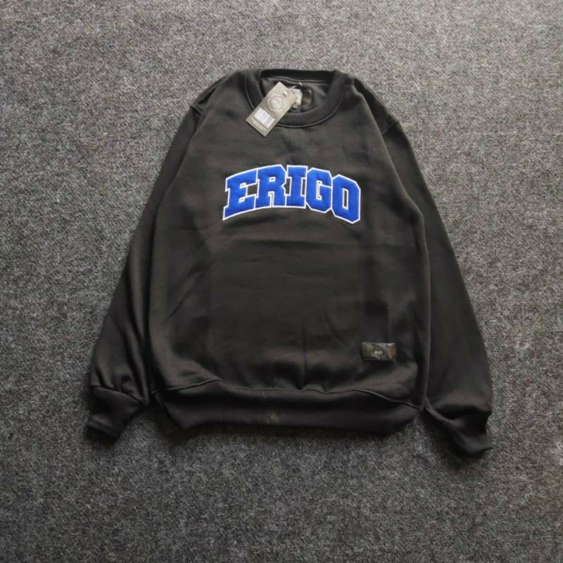 CrewNeck Erigo Bordir Aplikasi Pria Wanita Sweater Erigo Bordir