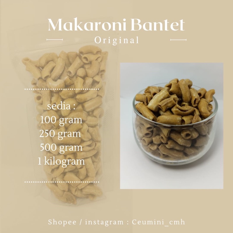 

500gr//Makaroni Bantet dan Kriwil