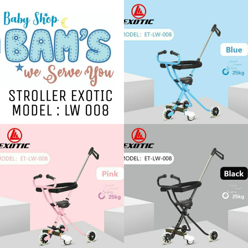 [TERMURAH BAMS ✨] FREE BUBBLEWRAP MAGIC STROLLER EXOTIC LW-008 629-1 || STROLLER TRAVELLING EXOTIC R