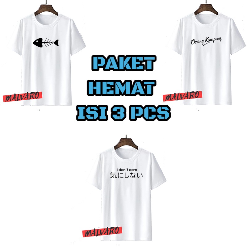 MV-Kaos 3 Pcs Motif Distro / Kaos Pria Distro / Pakaian Pria / Baju Pria