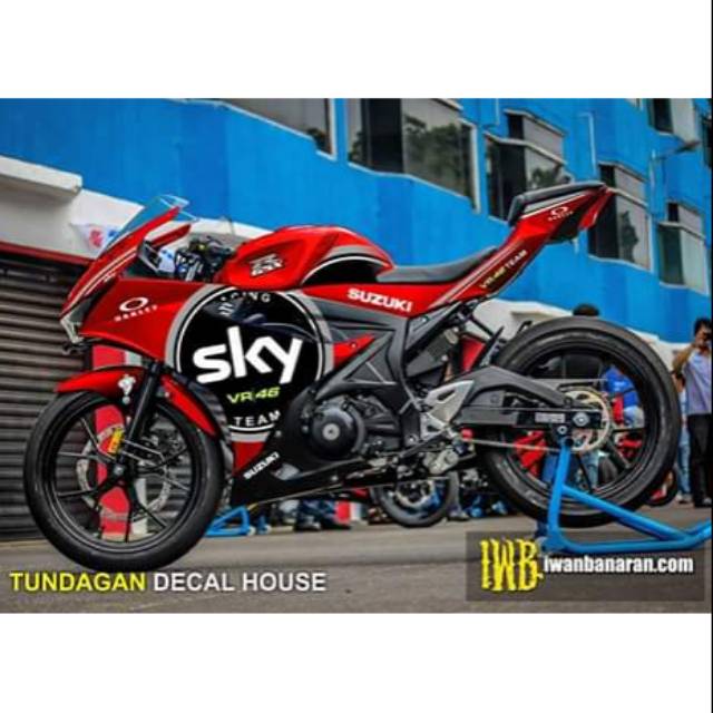 Decal Striping Stiker Suzuki Gsx R150 Sky Merah Shopee Indonesia