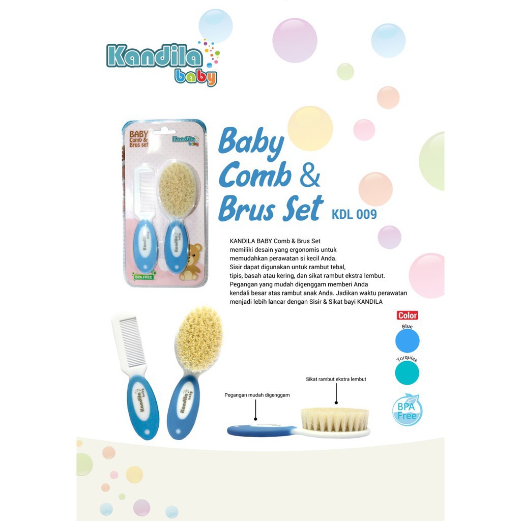 PERA535 KANDILA BABY COMB AND BRUSH SET KDL009 SISIR BAYI