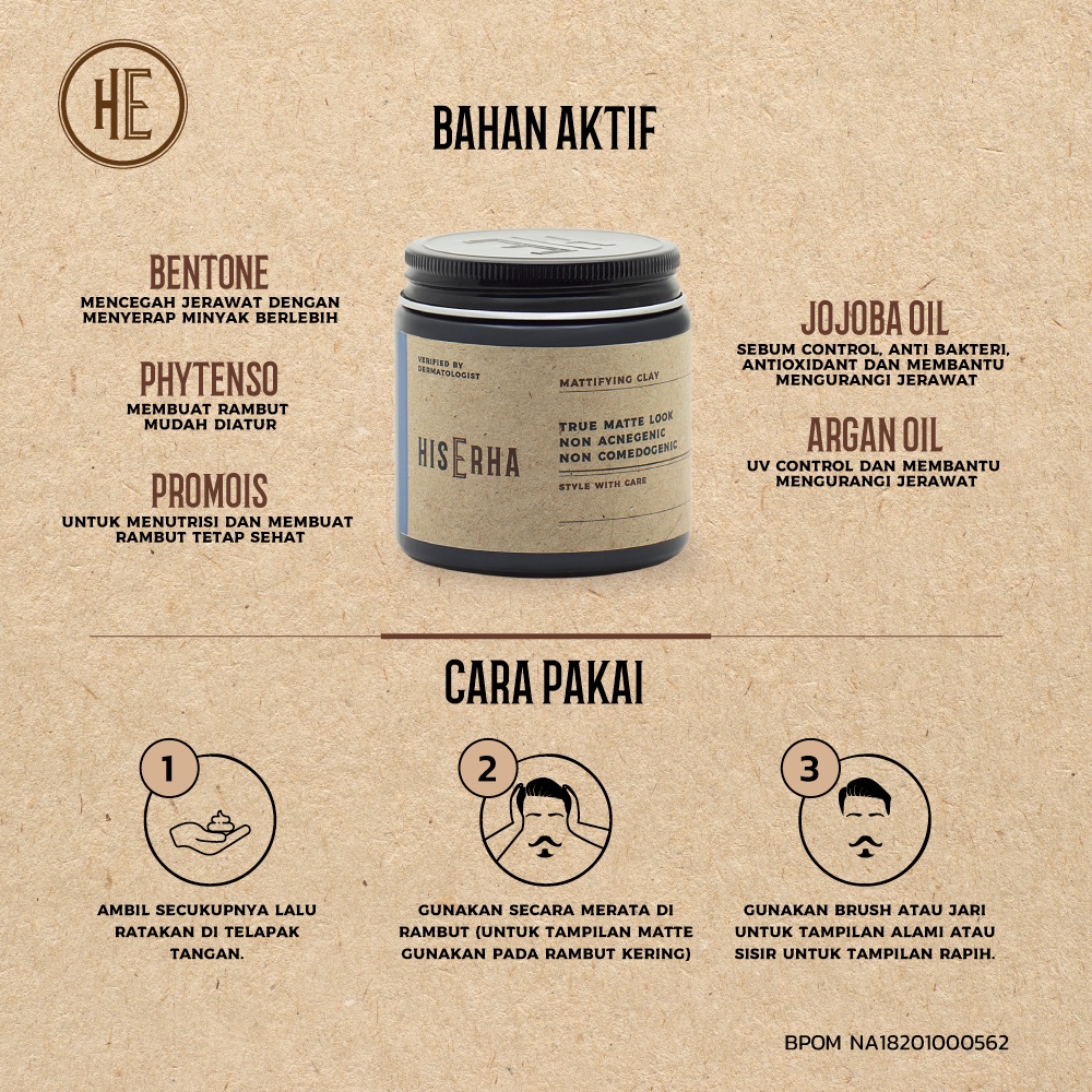 HIS ERHA WATERBASED POMADE 120 G @MJ