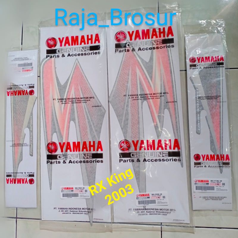 Striping/Lis Body/Stiker Yamaha RX King New Hitam 2003 ORI Asli Yamaha Genuine Parts and Accessories