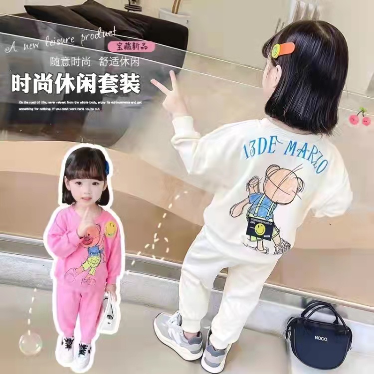 Setelan Sweater anak perempuan/ Setelan anak import/Baju anak perempuan usia 5-10th