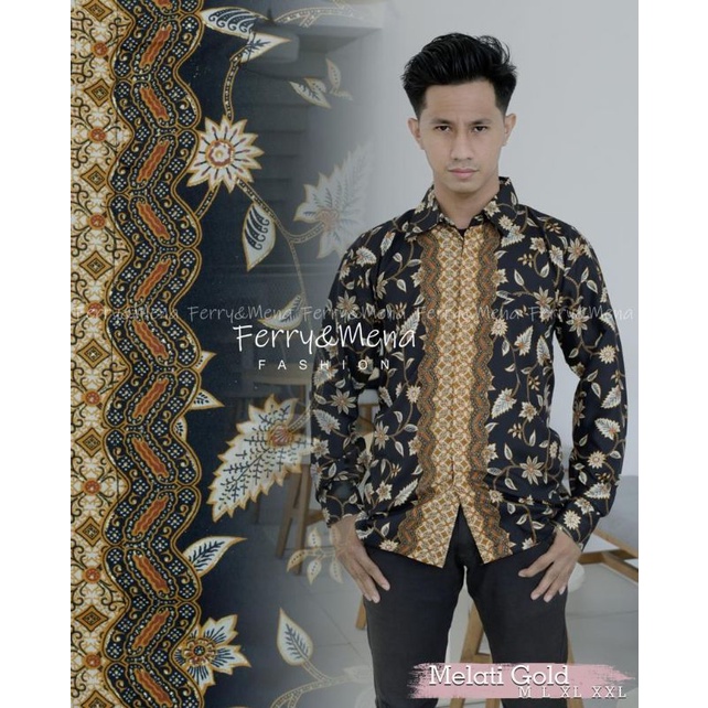 Hem Kemeja Panjang Motif Batik kemeja Lengan Panjang