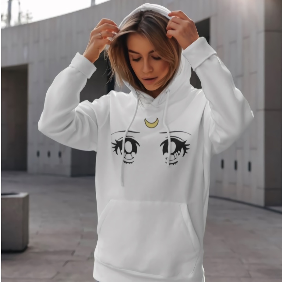 Hoodie Sailor Moon Eyes Anime Manga Premium Unisex