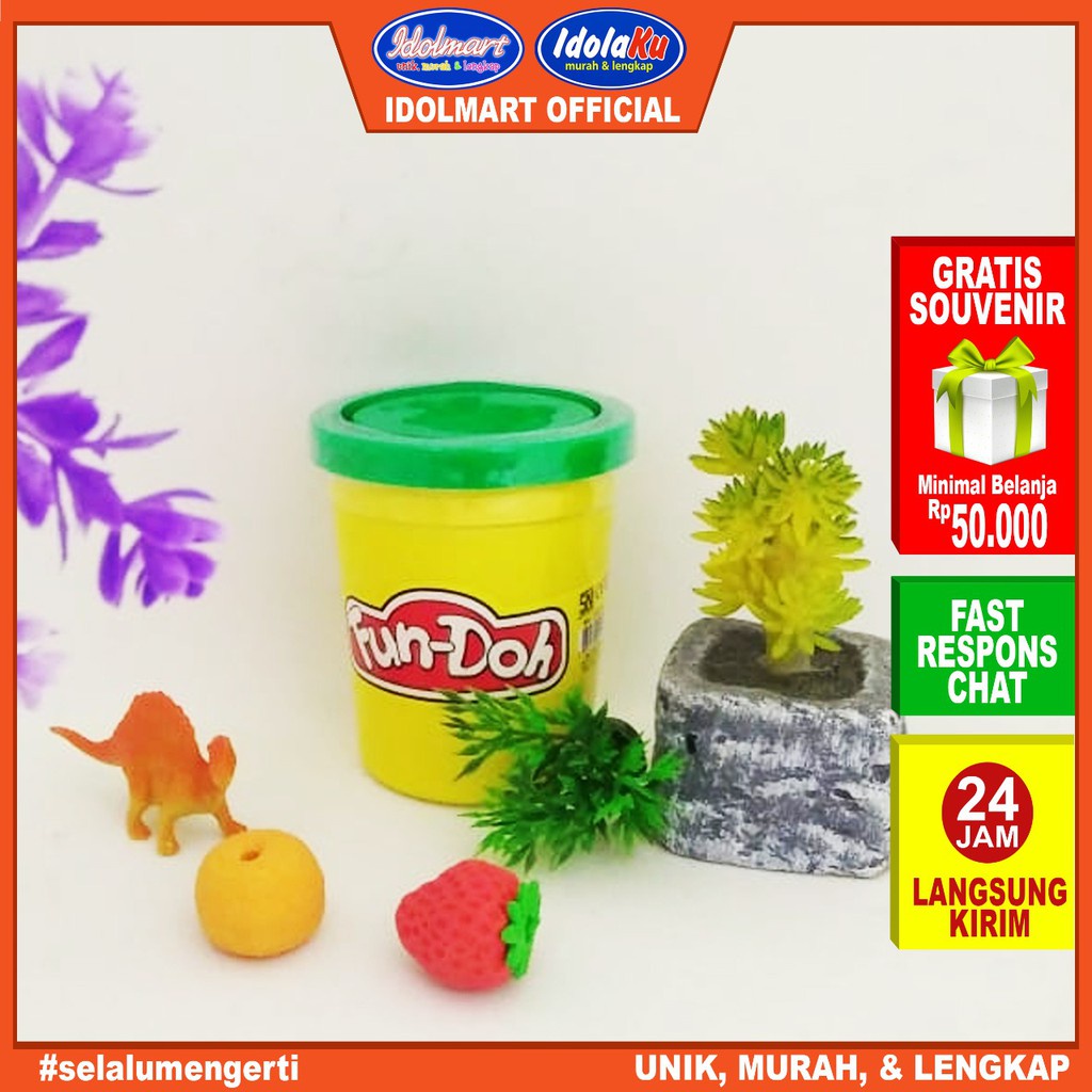 IDOLAKU Fundoh Refill 250gr/ Lilin Mainan / Mianan Edukasi SNI / Fun Doh