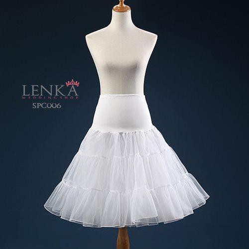 LENKA Rok Petticoat Dalaman Gaun Pengembang Dress Pesta Putih Pendek SPC006